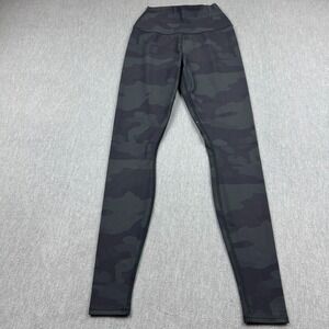 Alo Yoga Leggings Womens XS Black Green High Waist Camo Vapor Athletic 29"